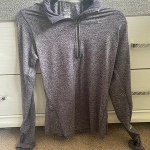 nike purple quarter zip, women's small